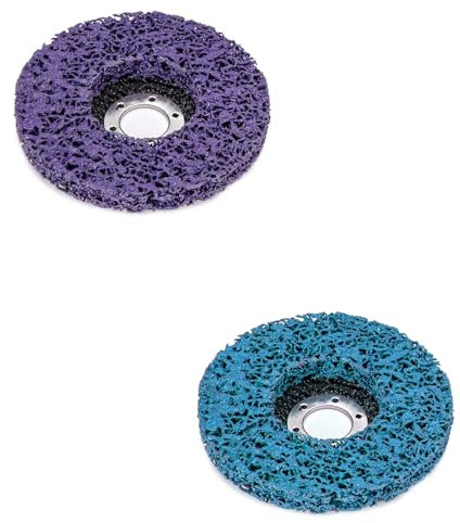 LilaLemon 2PCS 115mm 4.5inch Strip Discs Stripping Wheel, Durable Poly Paint Removal Disc for Angle Grinder Clean and Remove Paint Coating Rust Welds Oxidation 16mm in Hole