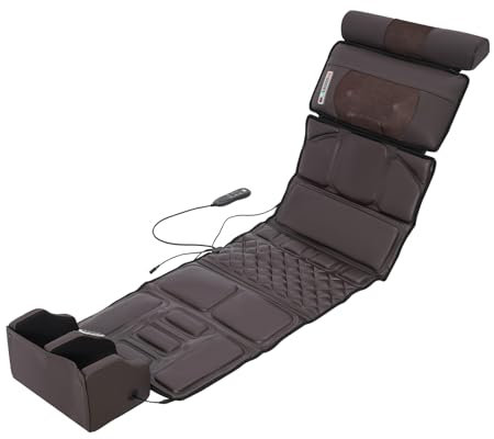 LENDISIY Massagematte Ganzkörpermassage, Ganzkörpermassagematte Faltbar, 9 Modi, 9 Intensitäten, Abnehmbares Massageauflage Rückenmassagegerät, Massagekissen mit Zeitschaltfunktion