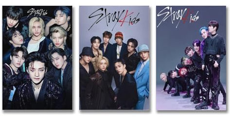 Stray-Poster für Kinder, Kpop-Musikgruppe, Retro, Vintage, Wandkunst, Leinwandposter, Raumdekor, ästhetischer Druck, Dekoration, 20 x 30 cm, 3 Stück, Stil 4, 3 Stück