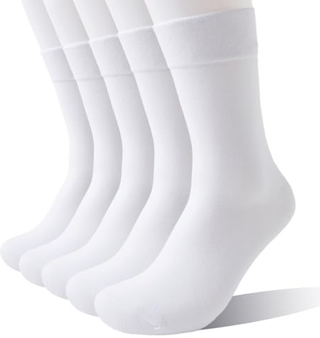 Wamicu Herren Socken 5er/9er Pack– Atmungsaktive Dünne Baumwollsocken | Bequeme Crew Business Socken für Männer, Größe 39-42/43-46/46-50