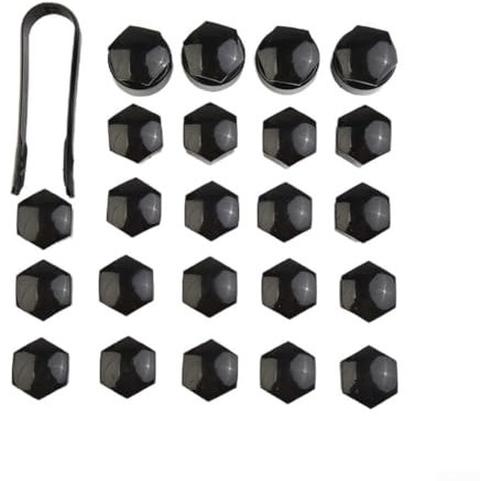 Radmutterkappen-Set für Opel und BMW 24, schwarz, 17 mm, schützt Schrauben und Muttern vor Umwelteinflüssen