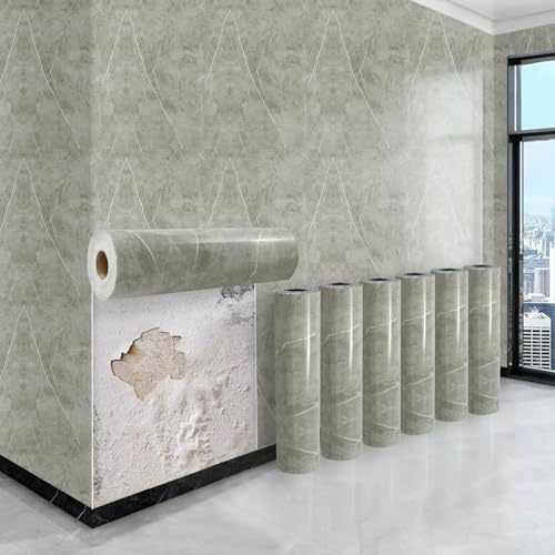 6 Rolle Küchen Fliesenaufkleber, Grau Fliesenaufkleber 300x40cm Badezimmer Selbstklebende Fliesendekor Aufkleber Backstein zum Küche Esszimmer Bad Fliesenfolie Deko