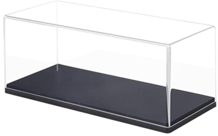 Perfeclan Acryl Vitrine, Schaukasten Staubschutz, Klare Display-Box mit Staubschutz für Modellautos, Sammler-Vitrine, Ausstellungsbox Acrylbox für Sammlerstücke, Figuren, Modelle, 18x9x8cm