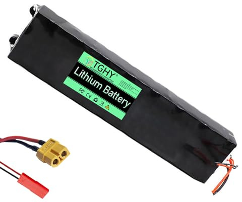 TGHY Batteria di Ricambio per Monopattino Elettrico da 36 Volt, 36V 10Ah, Impermeabile in PVC, per monopattini Pieghevoli, Hoverboard e Skateboard con Motore da 350W.,Xt60+jst 2