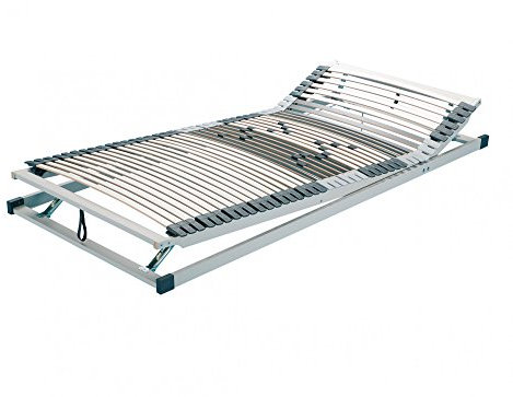 Hn8 Schlafsysteme Quattroplus Zon Verstellbarer Lattenrost Luxusklasse mit Härtegradregulierung, Größe:90 x 190 cm