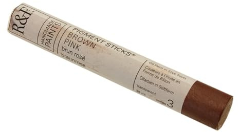 R&F Handmade Paints - Professional Oil Pigment Stick, Brown Pink, 38 ml