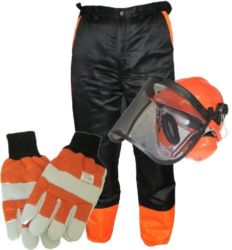 Chainsaw Safety Kit Small Trousers, XL Gloves and Helmet