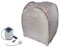 CHI-ENTERPISE - Dampfsauna Svedana | Faltsauna mit elektronischem Dampferzeuger, praktischer Fernbedienung und 2 Liter Volumen | 108x82 | 1000 Watt