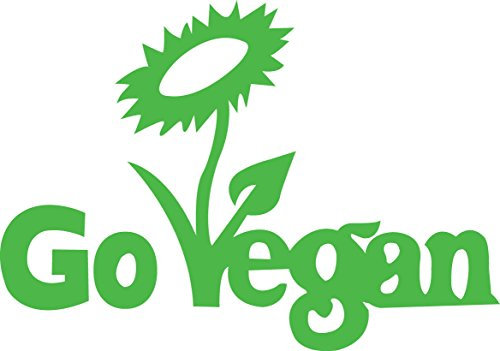 myrockshirt go vegan 15cm hochwertige UV-beständige Aufkleber für Auto,Wand,Laptop,Fliesen,Bad,Badezimmer,WC, und alle glatten Fläch