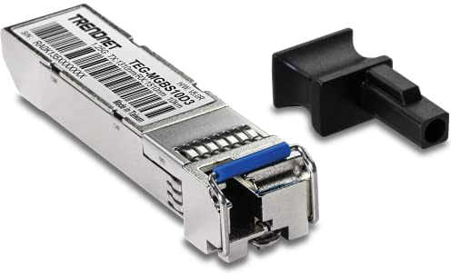 TRENDnet, TEG-MGBS10D3, SFP auf RJ45 Dual-Wellenlängen-Singlemode-LC-Modul, muss mit TEG-MGBS10D5 oder einem kompatiblen Modul gekoppelt Werden, bis zu 10 km (6,2 Meilen)