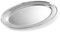 HENDI Plato oval de servicio, bandeja multiusos para cocina, decoración y presentación de alimentos, carnes y fiambres, fuente de fiesta, 500x350x(H) 30mm, acero inoxidable