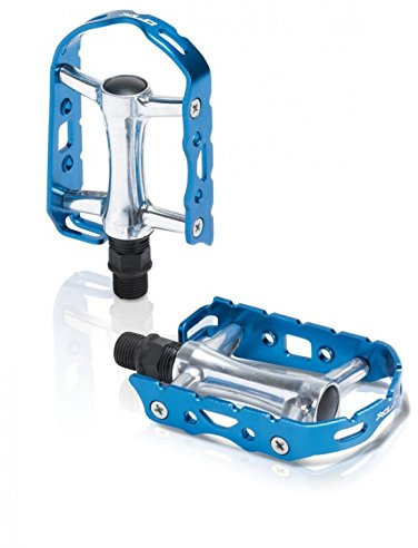 XLC Pedale MTB Ultralight, Silber/Blau, 20x10x4cm