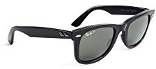 Ray-Ban Wayfarer Gafas de sol, Rectangulares, Polarizadas, 50, Black
