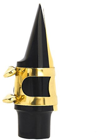 Boquilla Con Tapa ligadura 2.5Reed De SAX Saxofon Saxo Alto Negro Oro Mouthpiece