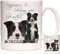 Border Collie Kaffeetasse, Happiness is, Border Collie Geschenktasse, Border Collie, 325 ml, Keramiktasse, Sheepdog Kaffeetasse