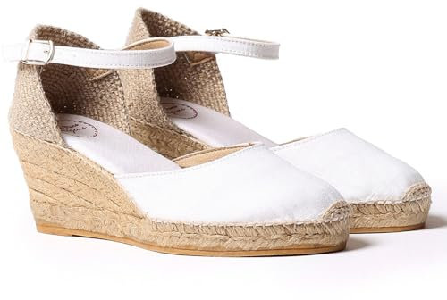 Toni Pons Damen-Espadrille aus Leinen - CALDES - Weiß, 38 EU