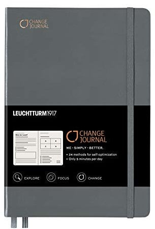 LEUCHTTURM1917 Leuchtturm 360443 Change Journal Medium (A5), Anthrazit, Englisch