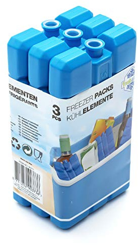 Pack Of 3 Refrigerant Filled Freezer Ice Blocks Reusable Fishing Equipment Each Size 15x8x2cm