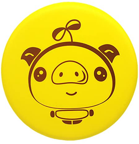 BangShou Wurfscheibe für Kinder Softe Wurfscheibe Weiches Flying Disc Verdickte mit Cartoon Muster für Kinder Sport (Goldenes Schweinchen)