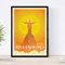 Nacnic Rio de Janeiro Blatt 2. Vintage-Stil. Poster Cristo Redentor Farbe. Ad Rio de Janeiro 2 Größe A4