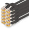 1CONN - Cable de red de 3,0 m, Ethernet, LAN y cable de conexión para máxima velocidad de Internet y conecta todos los dispositivos con conector RJ 45 hembra negro - 10 unidades