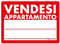 Cartello Vendesi Appartamento f.to 50x35cm - Realizzato su Plastica rigida compatta sp. 1 mm – Ideale per essere posizionato all’aperto.