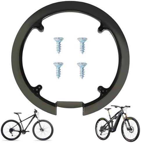 Wohlstand 1 stück Kettenradabdeckung, Fahrrad Kettenschutzring, Kunststoff Fahrrad Kettenrad, für die meisten Fahrräder, Mountainbikes, Rennräder usw (Mit Schrauben)