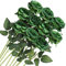 Veryhome 10 Stücke Künstliche Rosen Silk Blumen Gefälschte Flowers Braut Hochzeit Bouquet Für Hausgarten Geburtstag Party Home Wedding Dekor (Dunkelgrün)