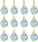 12 Stück Kristallglas-Weihnachtskugeln, 2,2 cm, Mini-AB-Farbe, Prisma-Kugel, Weihnachtsbaumdekoration, hängende Kristall-Ornament, Abstand für Weihnachten, Hochzeit, Party, Heimdekoration (AB)