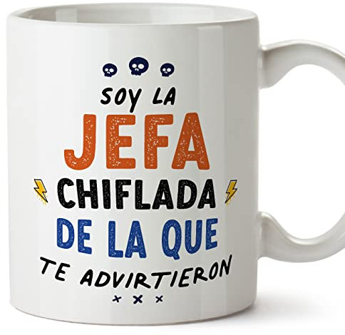 MUGFFINS Tazas para JEFA mujer - En Español - Todos te advirtieron - 11 oz / 330 ml - Regalo original y divertido