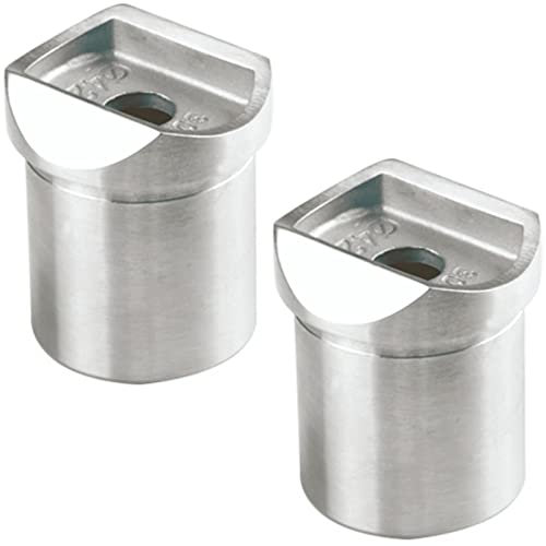 2 x Edelstahl Handlaufhalter, Handlaufträger, Rohranschluss, für Ø 42,4 mm Handlauf