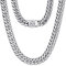 KRKC&CO 14mm Herren Panzerkette, breite dicke klassische kubanische Halskette aus Edelstahl mit Beschichtung, Cuban Link Chain, Hiphop Halsschmuck Weihnachten Geschenk für Männer Jung [Länge 50,8cm]