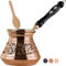 BCS Cezve Ibrik Briki Cafetière en cuivre avec poignée en bois Taille XL 530 ml