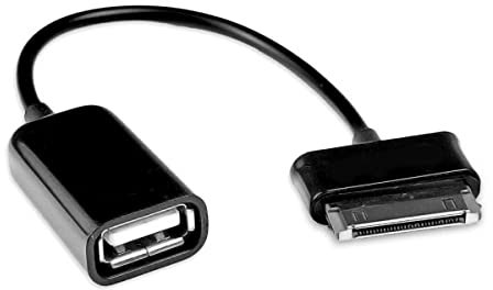 Mr. Gadget's Solutions® Cavo adattatore USB OTG compatibile con Samsung Galaxy TAB 30 pin (nero) -Collegare dispositivi USB a Samsung Galaxy Tab-Thumb Drives, mouse, tastiere