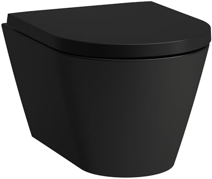 LAUFEN Kartell Wand-WC COMPACT, Tiefspüler, spülrandlos, 490x370x285mm, H8203337160001, Farbe: Schwarz Matt