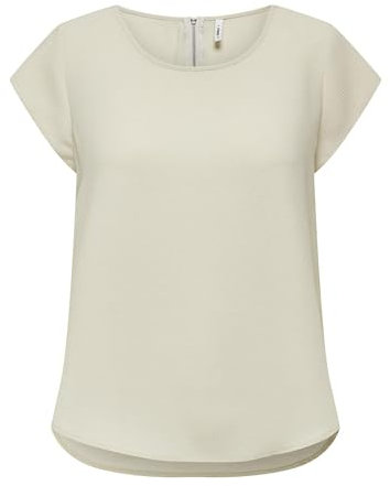 ONLY Onlvic S/S Solid Top Noos Ptm T-Shirt, Moonbeam, 36 Femme