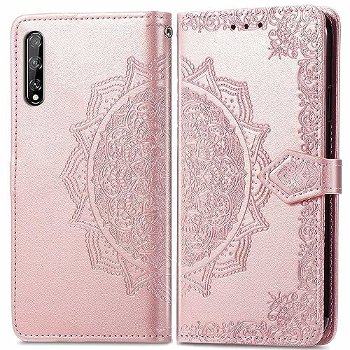 Custodia per Huawei P Smart S,Flip Pelle Magnetica Cover a Libro con Slot per Schede per Huawei P Smart S,Supporto Stand, Interno TPU Protezione Portafoglio Case