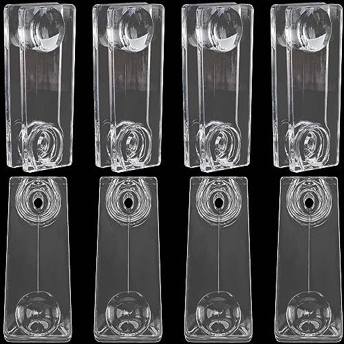 GORGECRAFT 4PCS Safety Blind Cord Blinds Accessories Cord Weight Roller Shutter Durable Beaded Chain Handle Tensioner Device Clear Plastic Rectangle Holder Accessories for Roman Vertical Blinds