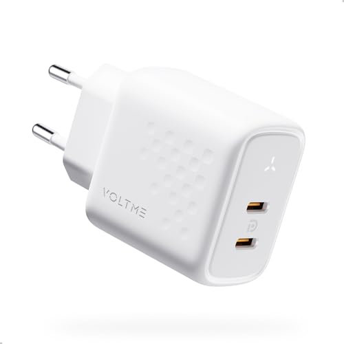 VOLTME USB C Ladegerät, 45W 2-Port Sicher Schnellladegerät Netzteil Adapter Mehrfach PD 3.0 USB C Charger Power Netzteil Kompatibel mit iPhone 16 Pro Max 15 iPad MacBook Air Samsung Huawei, Handys