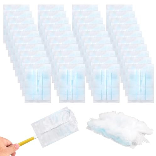 40pcs Disposable Dusters Refills, Duster Replacement 180 Duster Refills Heavy Duty Dusters Refills Compatible with Swiffer Dusters 180 / Extendable Handle Dusters Unscented for Cleaning