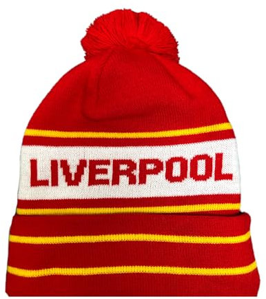 Beyond Happy Liverpool Skimütze rot und weiß - Stylische Wintermütze für Fans der Merseyside Reds, mehrfarbig, One size