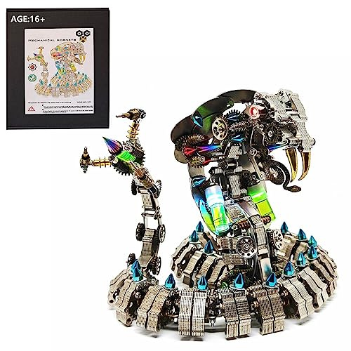 ELEMENTO 3D Metall Puzzle für Erwachsene, 1000+PCS Mechanische Cobra Schlange Modell Metall Montage Spielzeug, Realistische Mechanische Kit Kreative Geschenk Sammlung Kunst Ornament