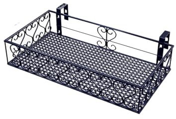 DODOBD Estante Duradero para Macetas De Balcón De Hierro Forjado, Resistente Soporte para Plantas Colgantes para Uso En Interiores Y Exteriores Soporte para macetas de