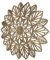 SENTOP HDF0255 Geschnitztes Bild an der Wand aus Holzmaterial für den Innenraum, Blume (Goldeiche, 70 cm)