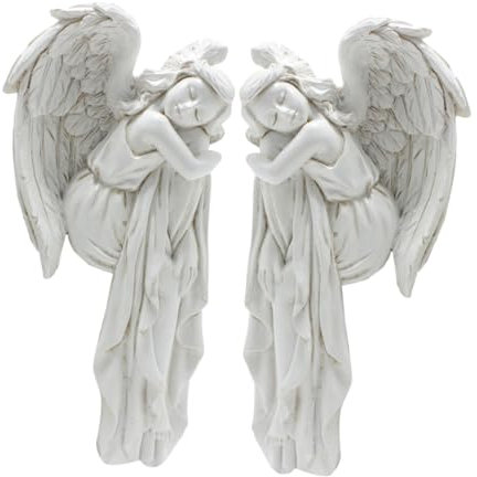 RORPOIR Tür Rahmen Engel Decor Harz Statue Rahmen Verzierungen Ornament Hause Dekorative