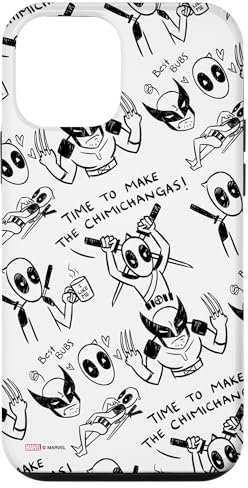 Hülle für iPhone 12 mini Marvel Studios Deadpool & Wolverine Toony Doodles Pattern