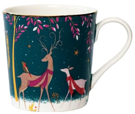 Sara Miller London Woodland Tales Mug Cerf et Rouge-gorge