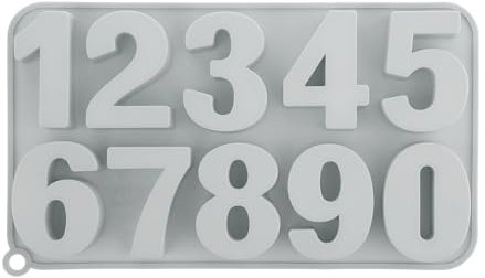 Molain Silikonform Zahlen 0-9, 3D Kuchenform Zahlen Silikonformen Gießformen Zahlen 5,6 cm 3D Zahlenform Kuchen Silikon für Tortendeko, Topping, Jahrestag, Kindergeburtstag(Blau)