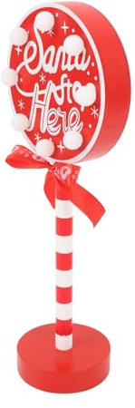 Spacnana Lampada Santa Stop Here, Decorazione da Scrivania a LED, Illuminazione Calda per Feste, Classico Simbolo di Natale, Insegna Luminosa, Decorazione per Caminetto da Interno