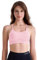 Channo Sport-BH aus Nylon für Damen – Herausnehmbare Polster, Kreuzrücken, Breiter Elastischer Saum – 1 Stück, Rosa, M（A-B